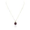 Image 1 : 14KT Yellow Gold 1.12ctw Ruby and Diamond Pendant With Chain