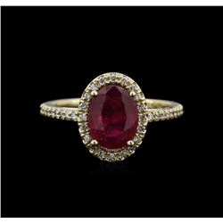 14KT Yellow Gold 2.22ct Ruby and Diamond Ring