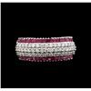 Image 1 : 14KT White Gold 1.13ctw Ruby and Diamond Ring