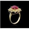 Image 3 : 14KT Yellow Gold 5.37ct Ruby and Diamond Ring