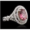 Image 2 : 14KT Two-Tone Gold 2.32ct Tourmaline and Diamond Ring