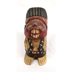Naughty But Nice Carved Wooden Chief