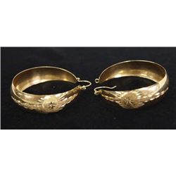 Estate 14Kt Gold Hoop Earrings for Pierced Ears