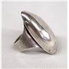 Image 2 : Large Taxco Sterling Silver Elliptical Ring, Size 8