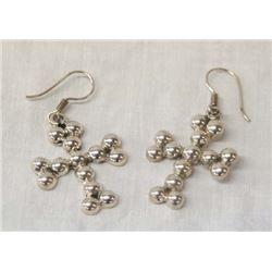 Mexican Sterling Silver Cross Earrings