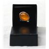 Image 3 : Large Sterling Silver and Amber Ring, Size 10