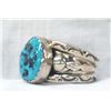 Navajo Sterling Silver Turquoise Ring, Size 12.5