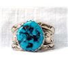 Image 2 : Navajo Sterling Silver Turquoise Ring, Size 12.5