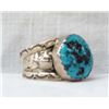 Image 3 : Navajo Sterling Silver Turquoise Ring, Size 12.5
