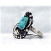Image 1 : Navajo Sterling Silver Turquoise Ring, Size 7