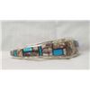 Image 1 : Navajo Silver Channel Inlay Bracelet by Alvin Joe