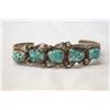 Image 2 : Navajo Old Pawn Sterling Turquoise Bracelet