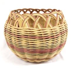 Vintage Cherokee Buck Brush Basket by Mary Foreman