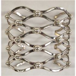 Wide Sterling Silver Cuff Bracelet