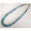 Image 1 : 1970 Navajo Design Graduated Turquoise Heishi Necklace