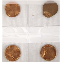 4 Lincoln Cent Misstrikes