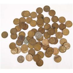 67 Wheat Pennies, Mixed Dates