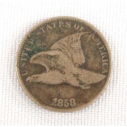 1858 One Cent Flying Eagle Coin