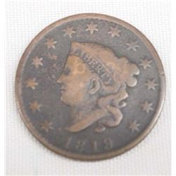 1819 Large Cent Matron Head
