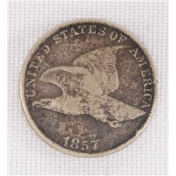 1857 Once Cent Flying Eagle Coin