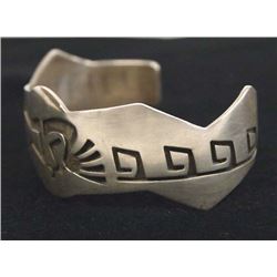 Hopi Silver Kokopelli Bracelet by F. Puhuhefyaya