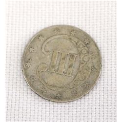 1853 Silver 3 Cent Coin