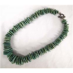 Southwestern Turquoise Disk Bead Necklace
