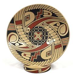 Mata Ortiz Shallow Bowl & Stand by J. Villalba