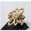 Image 4 : Estate 14Kt Gold and Diamond Ring, size 3.75