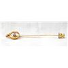 Image 1 : Estate 14Kt Gold and Diamond Stick Pin