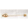 Image 2 : Estate 14Kt Gold and Diamond Stick Pin