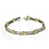 Image 1 : 14Kt Yellow & White Gold and Diamond Link Bracelet