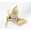 Image 2 : Posey Estate 14Kt Gold and Diamond Hummingbird Pin