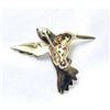 Image 3 : Posey Estate 14Kt Gold and Diamond Hummingbird Pin