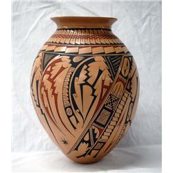 Large Mata Ortiz Polychrome Jar by Elfida Tena