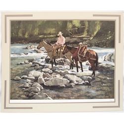 Hand Signed and Numbered Cowboy Print by F.Fellows