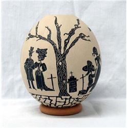 Mata Ortiz Day of the Dead Jar by I. Rodriguez