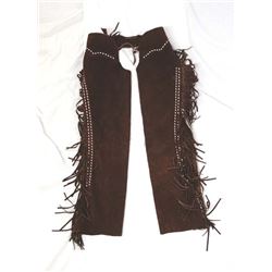 Cowboy Fringed Suede Leather Chaps