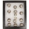 Image 1 : Collection of 12 Sterling Silver Button Covers
