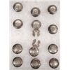 Image 2 : Collection of 12 Sterling Silver Button Covers