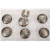 Image 3 : Collection of 12 Sterling Silver Button Covers