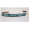 Image 1 : Vintage Zuni Sterling Channel Inlay Bracelet