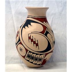 Mata Ortiz Polychrome Geometric Jar by V.V. Reyes