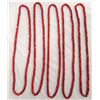 Image 1 : 5 Strands of White Red Heart Trade Beads