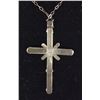 Image 3 : Navajo Sterling Turquoise Cross Pendant Necklace