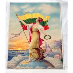 Great Early Lithuanian American Made Poster
