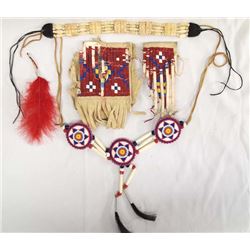 Plains Indian Chokers & Sioux Quilled Items