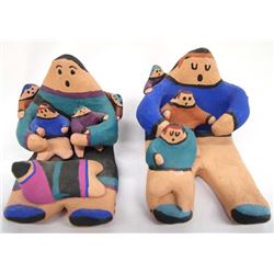 Pr. 1996 Acoma Storyteller Pottery Dolls