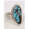 Image 1 : Navajo Sterling Silver Turquoise Ring, Size 8.75