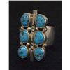 Image 1 : Navajo Sterling Turquoise Ring, R. Brown, Size 9.5